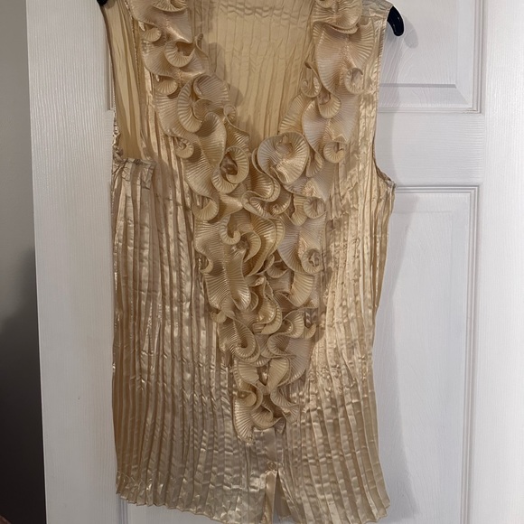 Beautiful gold ruffle blouse - Picture 1 of 6